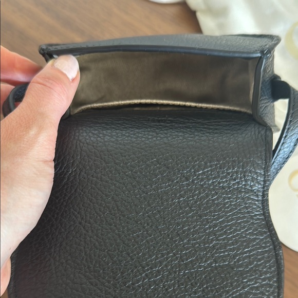 Chloe Black nano Saddle Bag with Gold Accents - Picture 4 of 5